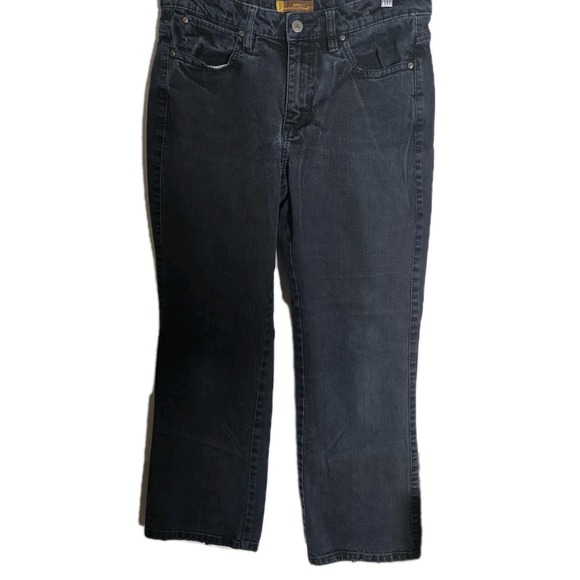 Wrangler Denim - Wrangler Aura Bootcut Jeans Women's 8R Short Dark‎ Wash Mid Rise Stretch Denim